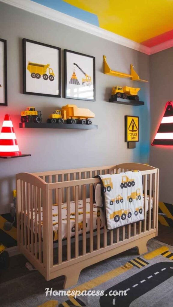 Trendy Baby Nursery Ideas for Boys That Make Your Room Look Amazing 8 Construction & Little Builder Nursery