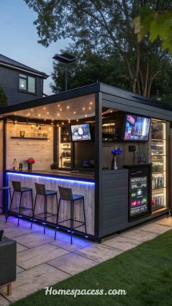 Smart Backyard Bar Ideas to Create a Perfect Outdoor Hangout Spot 13 Modern Poured Concrete Bar