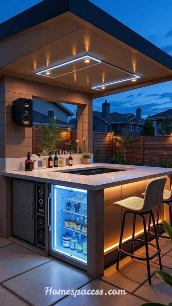 Smart Backyard Bar Ideas to Create a Perfect Outdoor Hangout Spot 14 Smart Technology-Enabled Outdoor Bar