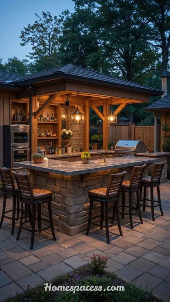 Smart Backyard Bar Ideas to Create a Perfect Outdoor Hangout Spot 10 Built-In Outdoor Kitchen Bar