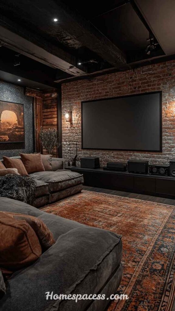 Trending Basement Family Room Ideas for Comfortable Home Living 4 Industrial Chic Lounge