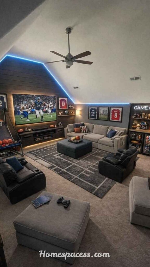 Trending Basement Family Room Ideas for Comfortable Home Living 14 Teen Hangout Lounge
