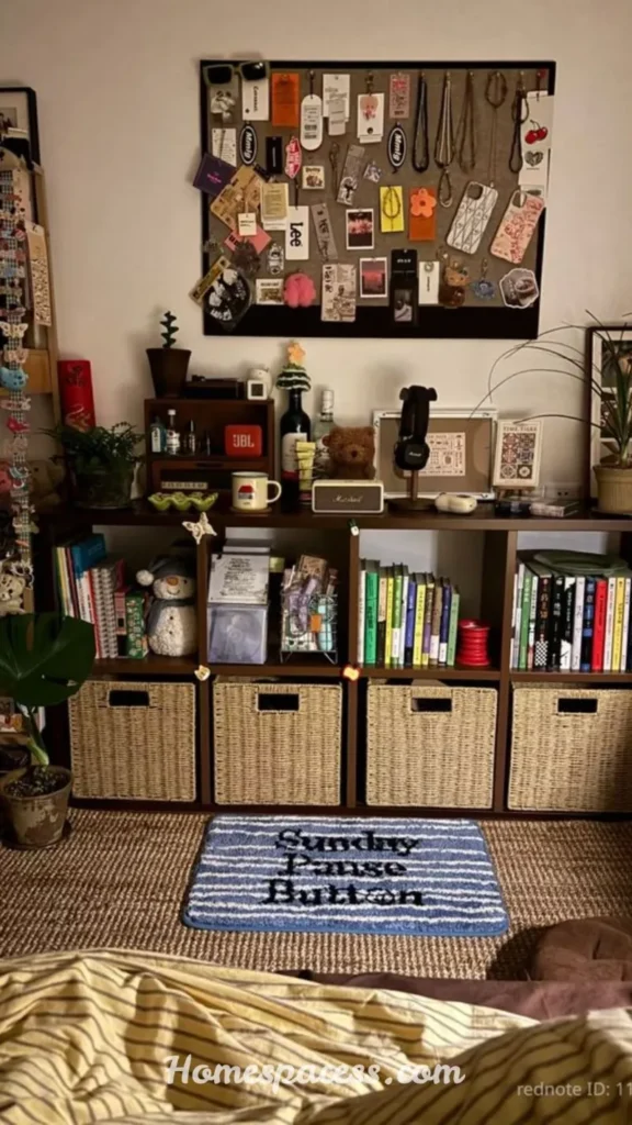 Bookshelf Decor Ideas to Add Personality and Charm to Any Space 7 Using Baskets & Storage Boxes