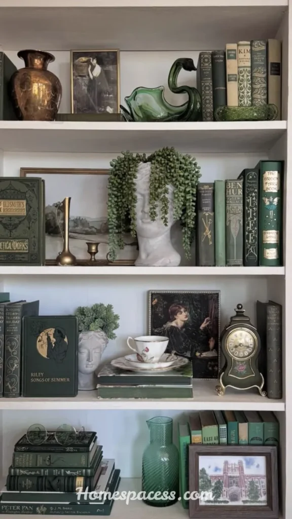 Bookshelf Decor Ideas to Add Personality and Charm to Any Space 3 Layering with Art & Objects