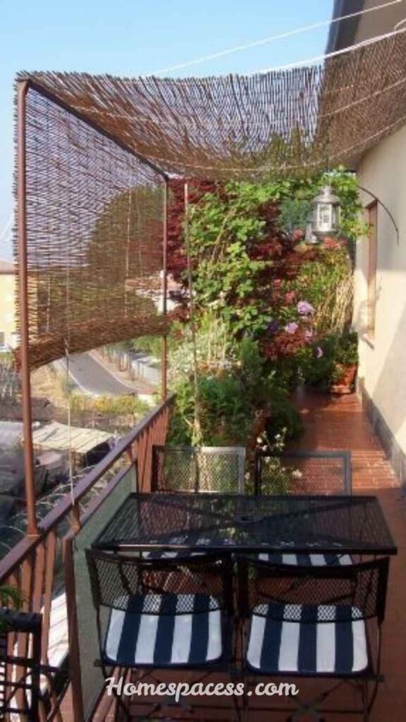 DIY Balcony Privacy Ideas to Upgrade Your Outdoor Space 8 Create Overhead Privacy with a Pergola or Shade Sail