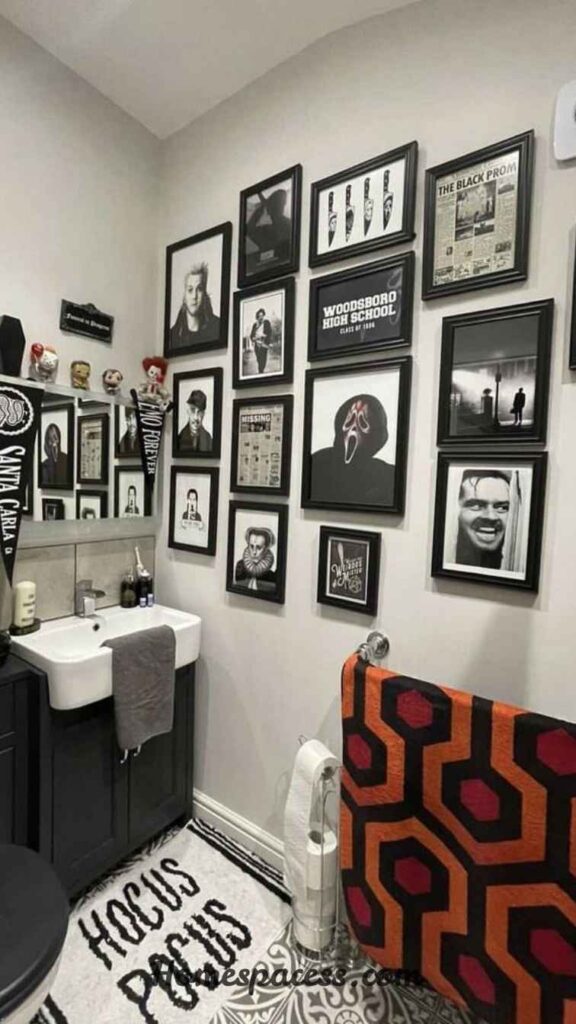 Trendy Funky Bathroom Ideas for a Cool and Modern Bathroom Makeover 9 Gallery Wall in the Bathroom
