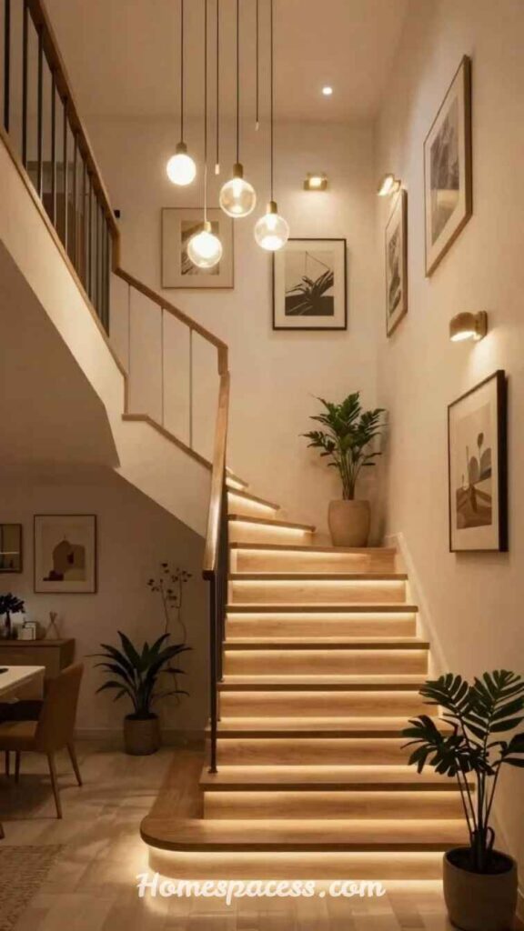 Stunning Staircase Decor Ideas for Small Spaces and Narrow Halls 7 Statement Lighting Illuminating the Architecture