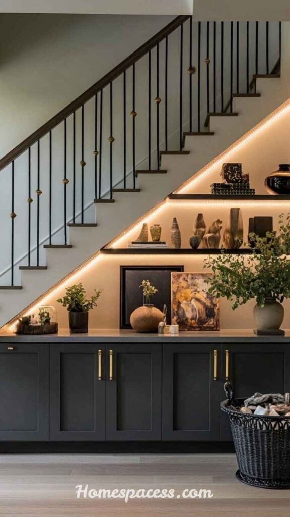 Stunning Staircase Decor Ideas for Small Spaces and Narrow Halls 9 Under-Stair Space Turning Dead Space Into Design Gold