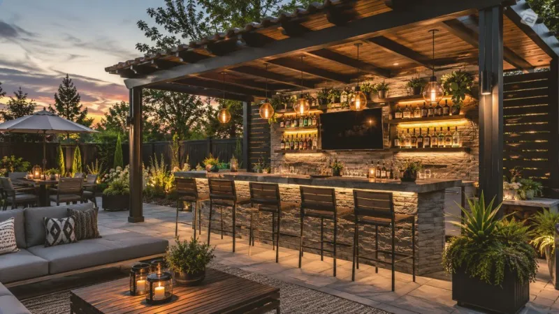 Trendy Outdoor Bar Ideas for Modern Patio Makeovers Outdoor Bar Ideas