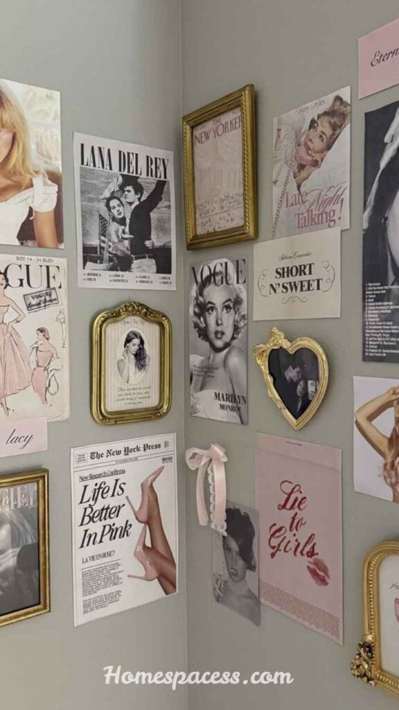 Girly Room Ideas on a Budget for a Trendy and Elegant Space 5 Gallery Wall With a Personalized, Curated Mix