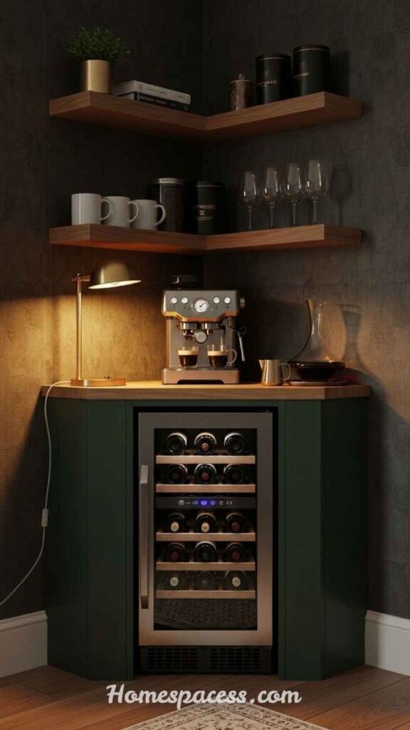 Elegant Mini Bar Ideas for a Stylish Home Makeover 9 Smart Mini Bar with Temperature Control