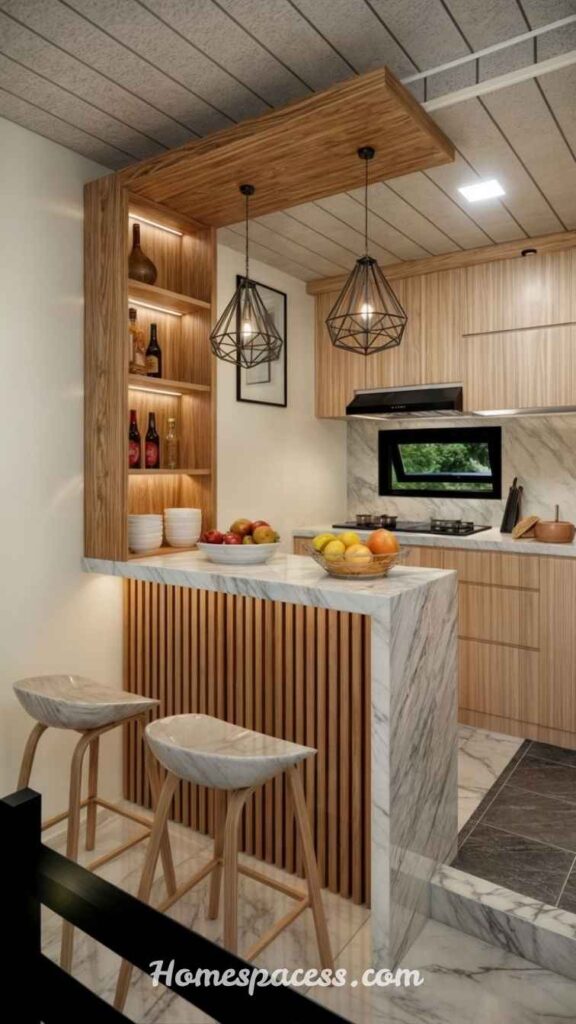 Elegant Mini Bar Ideas for a Stylish Home Makeover 10 Kitchen Counter Bar Nook