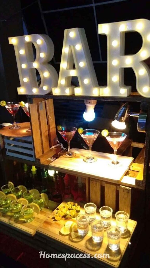Elegant Mini Bar Ideas for a Stylish Home Makeover 12 Cocktail Ingredient Bar