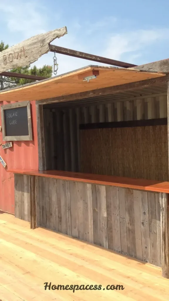 Trendy Outdoor Bar Ideas for Modern Patio Makeovers 7 Container Bar Repurposed & Unique