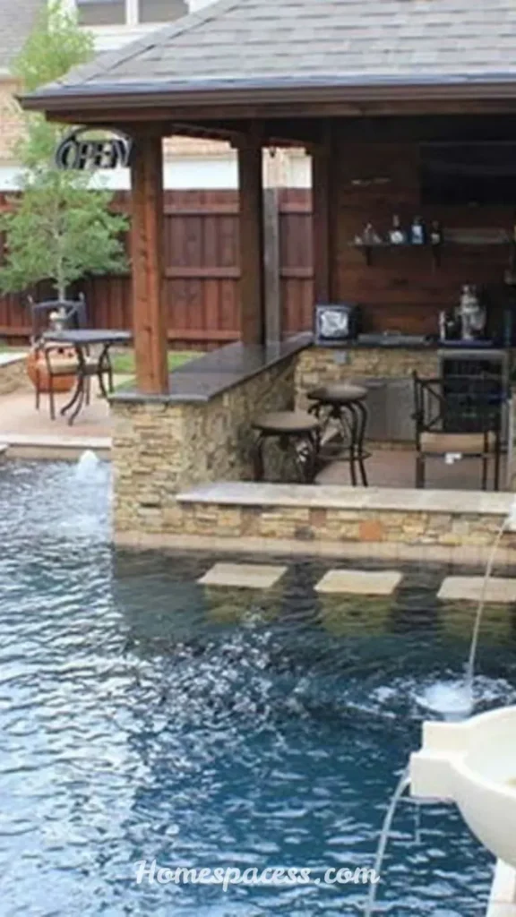 Trendy Outdoor Bar Ideas for Modern Patio Makeovers 9 Pool Bar & Swim-Up Outdoor Bar Design