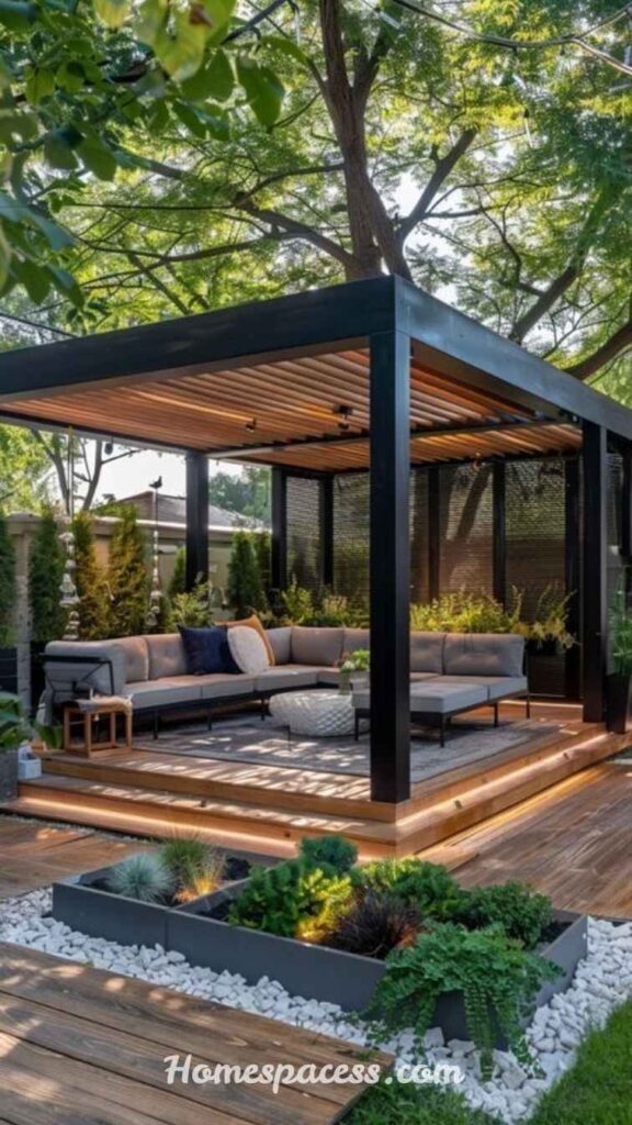 Outdoor Patio Ideas That Turn Any Backyard Into a Relaxing Escape 4 Build a Pergola for Shade and Structure
