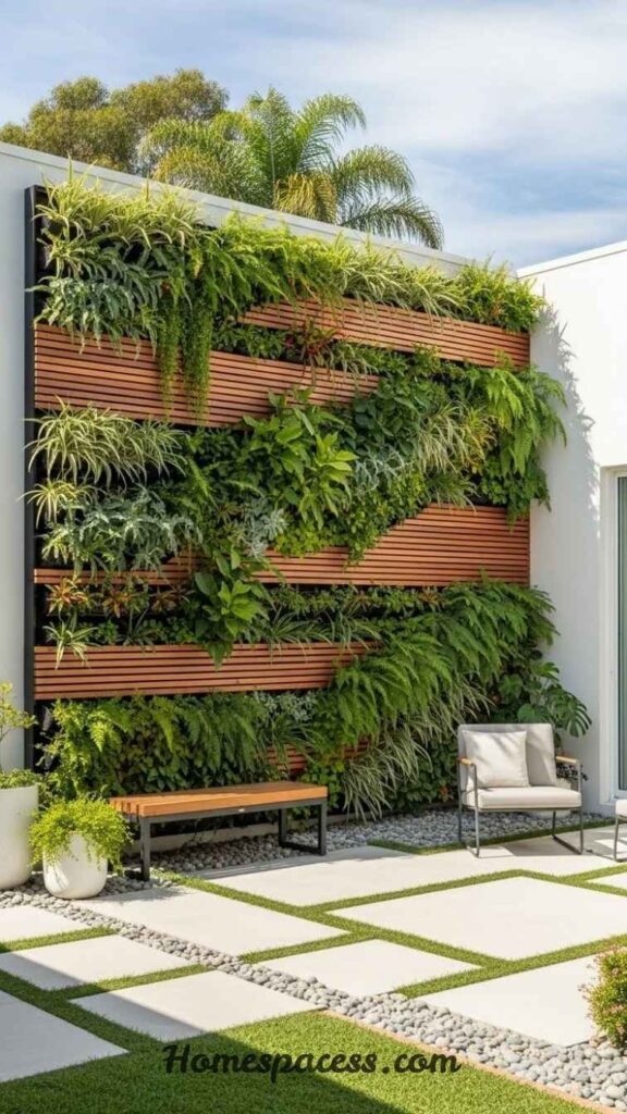 Outdoor Patio Ideas That Turn Any Backyard Into a Relaxing Escape 10 Incorporate Vertical Gardens and Green Walls