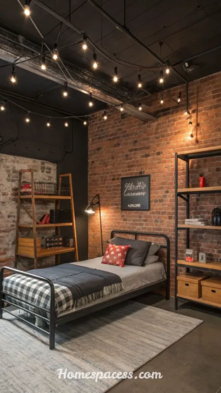 Smart Boys Bedroom Ideas: Cool & Modern Designs for Kids 12 Industrial Cool Aesthetic for Boys
