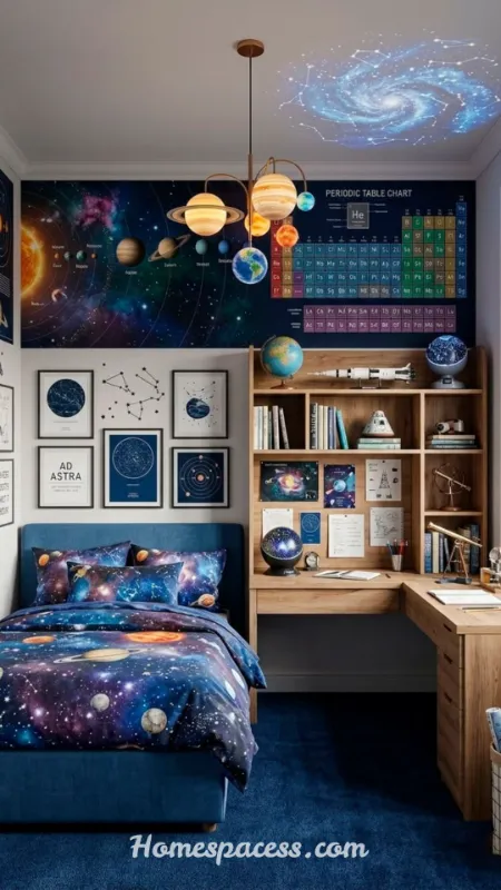 Smart Boys Bedroom Ideas: Cool & Modern Designs for Kids 3 Space & Galaxy Theme Bedroom