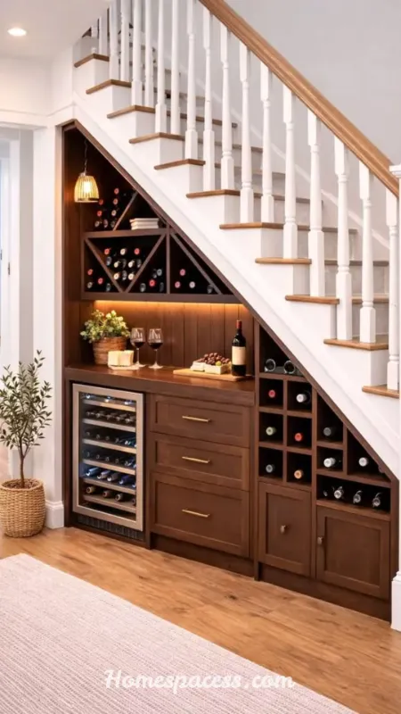 Under Stairs Storage Ideas: Smart Ways to Transform Wasted Space into Functional Storage 6 Under Stairs Wine Storage A Touch of Luxury