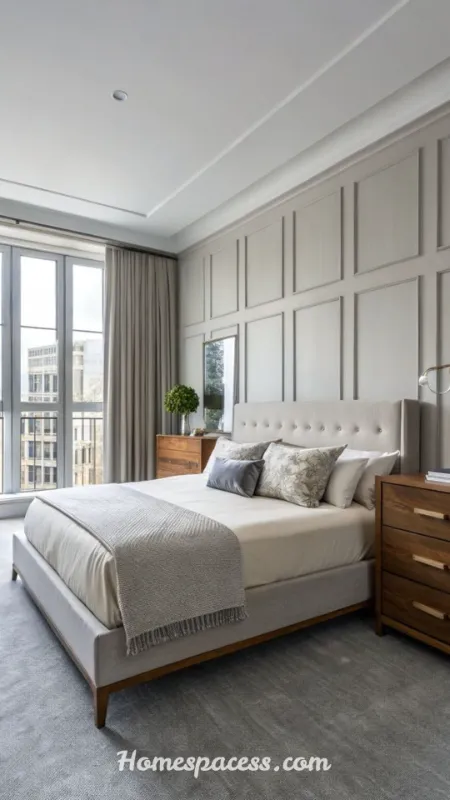 Neutral Bedroom Ideas to Create a Calm, Stylish, and Timeless Space 14 Add Architectural Interest with Neutral Wall Paneling
