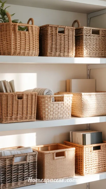 Bathroom Towel Hanging Ideas to Transform Your Space 12 Basket and Bin Storage