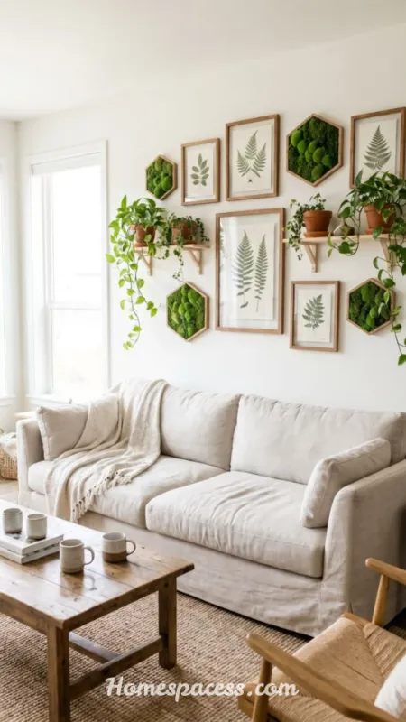 Indoor Plants Ideas to Bring Life, Color, and Freshness to Your Home 12 Biophilic Design with Moss Walls and Living Art