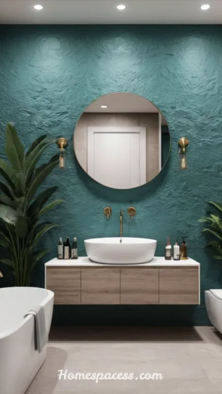 Colorful Bathroom Ideas to Transform Your Space with Style in 2026 3 Bold Teal Accent Walls for a Spa-Like Atmosphere