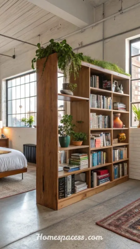 Bedroom Bookshelf Ideas | Smart, Stylish & Space-Saving Ideas to Transform Your Bedroom 11 Bookshelf Room Divider: Design a Private Retreat Within a Shared Space