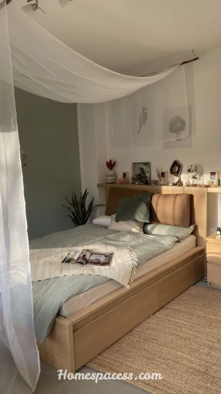 Stunning Canopy Bed Ideas to Create a Dreamy Bedroom Retreat 12 Canopy Bed Without a Frame (Ceiling-Mounted Canopy)