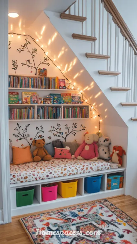 Under Stairs Storage Ideas: Smart Ways to Transform Wasted Space into Functional Storage 8 Children's Playroom A Magical Hideaway