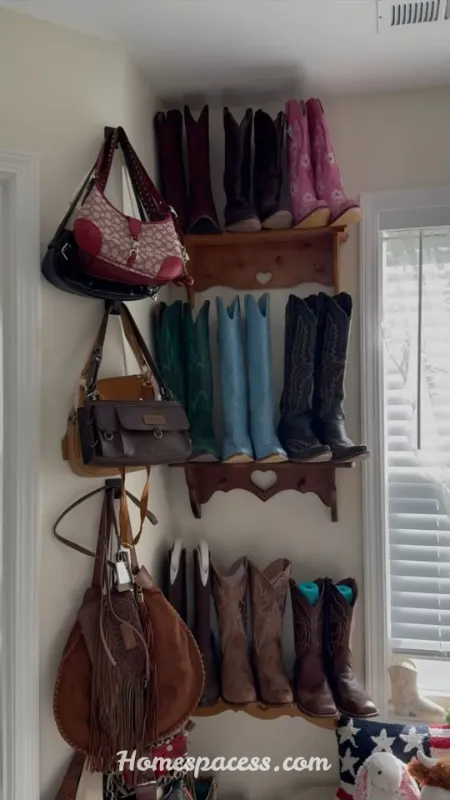 Stunning Cowgirl Bedroom Ideas to Create Your Perfect Western Retreat 13 Cowboy Boot Collection Display as Decorative Wall Art