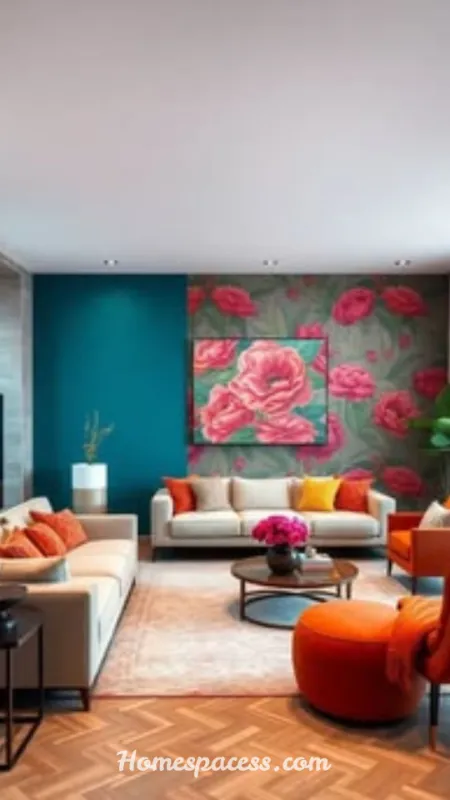 Colorful Living Room Ideas That Instantly Transform a Boring Space Into a Stunning One 3 Create a Statement with a Bold Accent Wall