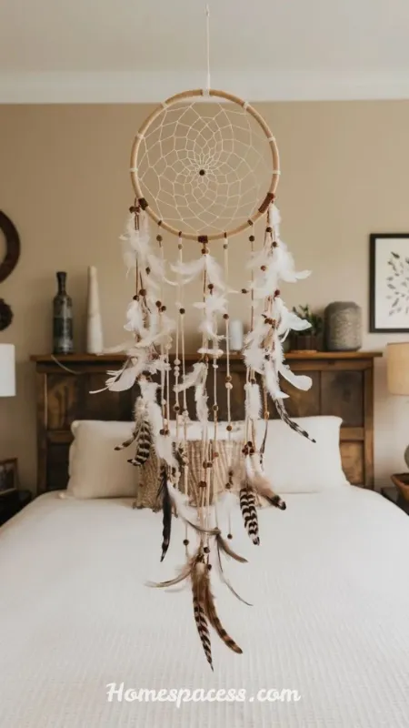 Stunning Cowgirl Bedroom Ideas to Create Your Perfect Western Retreat 14 Dreamcatcher and Feather Accents for Spiritual Western Depth