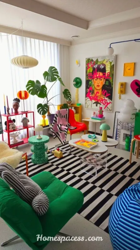Colorful Living Room Ideas That Instantly Transform a Boring Space Into a Stunning One 12 Incorporate Colorful Ceramic and Pottery Accents