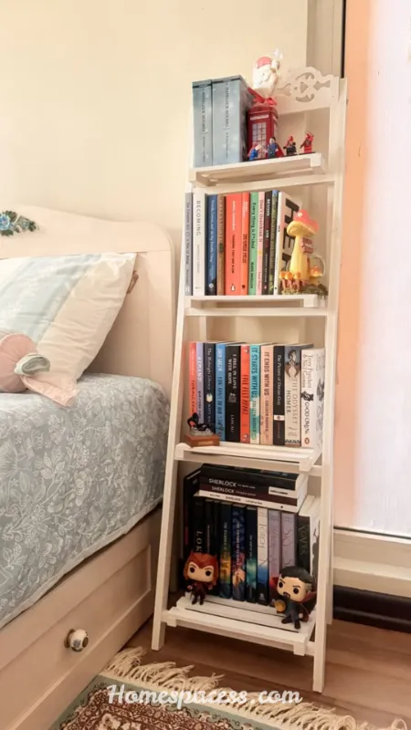Bedroom Bookshelf Ideas | Smart, Stylish & Space-Saving Ideas to Transform Your Bedroom 8 Ladder Bookshelf: The Stylish, No-Drill Option for Any Bedroom