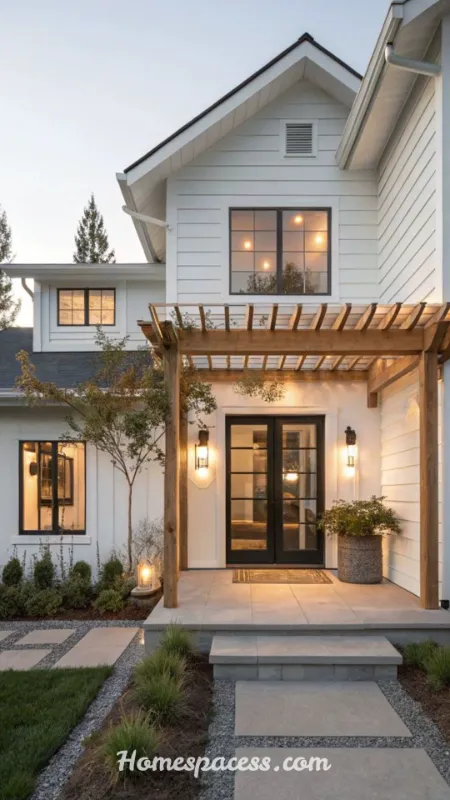 Front Door Entryway Ideas: Stunning Ways to Create a Welcoming Home Entrance 12 Layer Texture with a Front Door Pergola or Canopy