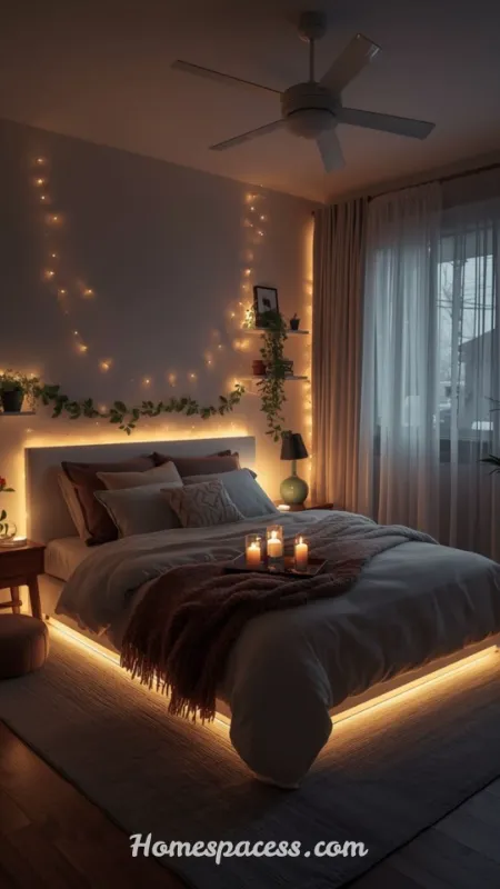 Bedroom Lamp Ideas That Transform Your Space in 2026 6 LED Strip Lights Behind the Headboard: Effortless Ambient Glow