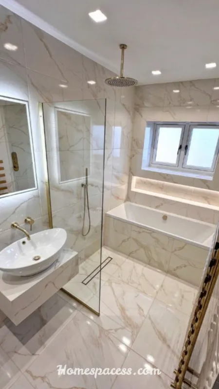 Bathroom Tile Ideas That Transform Any Space (2026 Guide) 6 Marble-Effect Porcelain Tiles