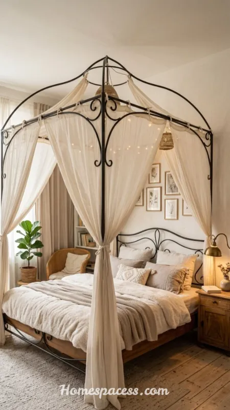 Stunning Canopy Bed Ideas to Create a Dreamy Bedroom Retreat 5 Modern Minimalist Metal Canopy Bed