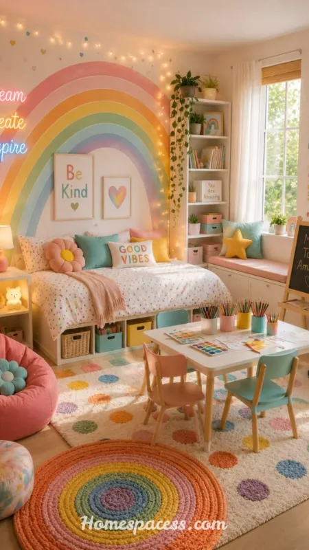 Colorful Kids Room Ideas: Creative Ways to Design a Space Kids Will Love 3 Rainbow Accent Walls That Spark Imagination