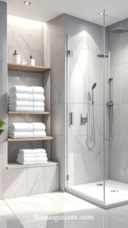 Bathroom Towel Hanging Ideas to Transform Your Space 13 Recessed Towel Niche