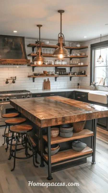 Island Kitchen Ideas: 13 Stunning Designs That Transform Your Kitchen in 2026 14 The Industrial Farmhouse Island: Character Meets Performance