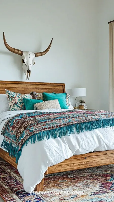 Stunning Cowgirl Bedroom Ideas to Create Your Perfect Western Retreat 6 Turquoise and Terracotta Color Palette The Signature Western Combination