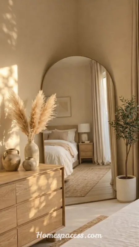 Neutral Bedroom Ideas to Create a Calm, Stylish, and Timeless Space 15 Use Mirrors Strategically to Amplify Light in Neutral Bedrooms