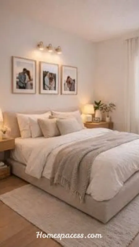 Neutral Bedroom Ideas to Create a Calm, Stylish, and Timeless Space 12 Use Neutral Gallery Walls for Curated Visual Interest