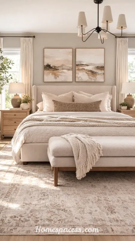 Neutral Bedroom Ideas to Create a Calm, Stylish, and Timeless Space 5 Use Textured Neutral Fabrics to Add Depth Without Color