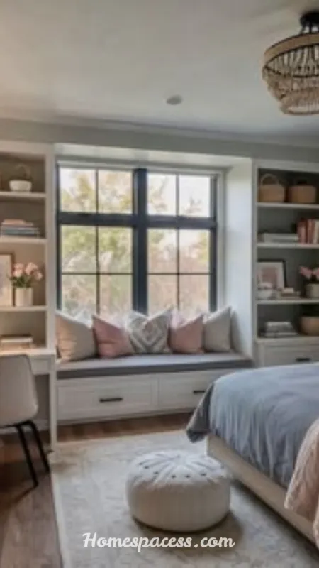 Bedroom Bookshelf Ideas | Smart, Stylish & Space-Saving Ideas to Transform Your Bedroom 9 Window Seat Bookshelf Combo: Your Personal Reading Sanctuary