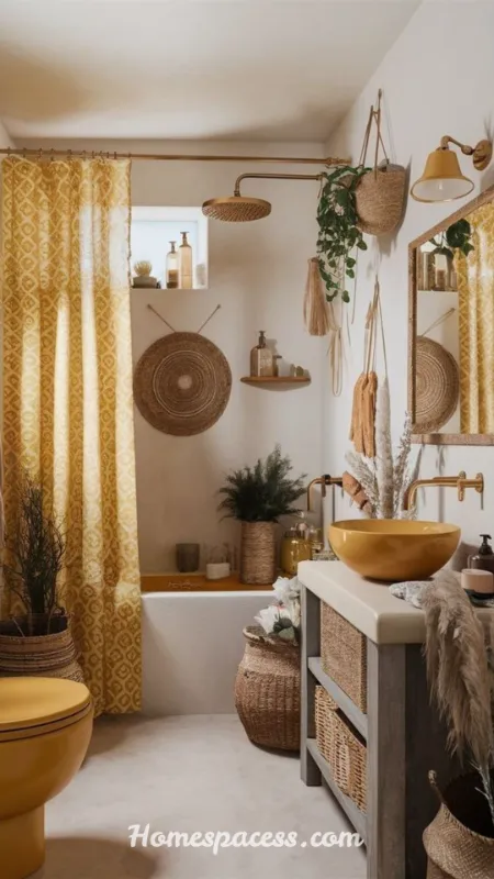 Colorful Bathroom Ideas to Transform Your Space with Style in 2026 11 Yellow and Mustard Bathroom Accents for an Energizing, Optimistic Space