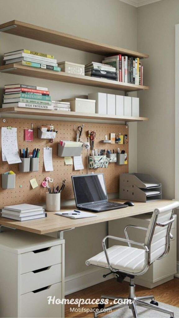 11 best Small Home Office Ideas That Interior Designers Swear By in 2026 13 Add a Pegboard Command Center Above the Desk